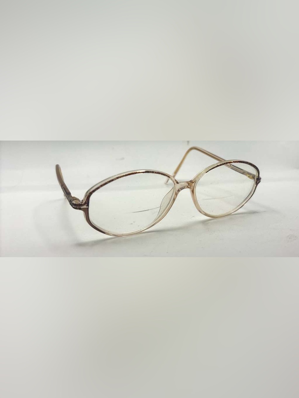 Vintage Silhouette M1911 Brown Translucent Oval Sunglasses Frames Only Austria